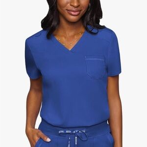 Med Couture Scrub Touch Top Royal Blue